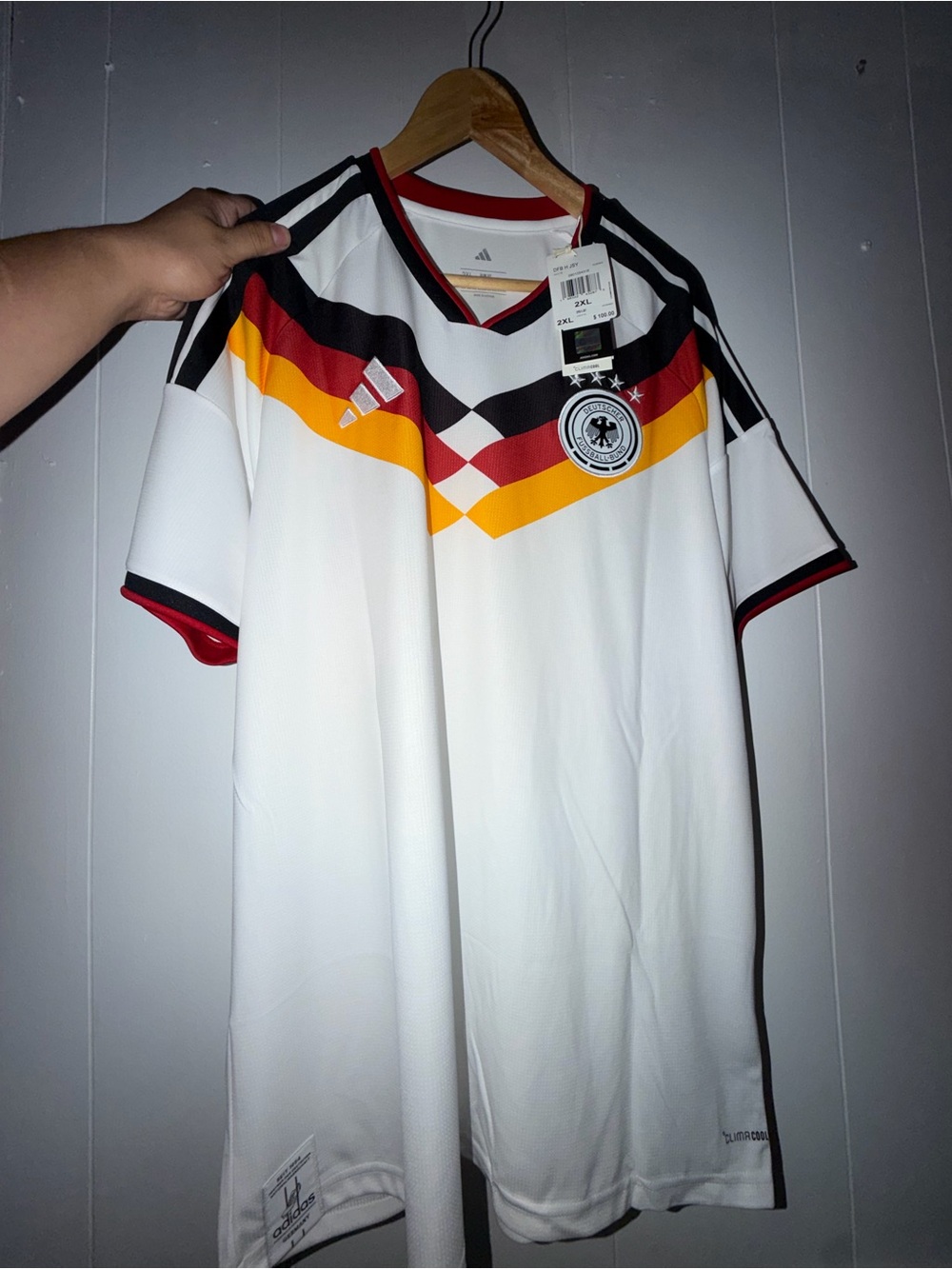 Men Adidas Germany Jersey Size 2XL